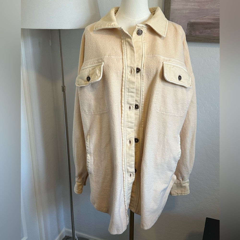 Free People Ruby Shacket Sweetheart Sunrise